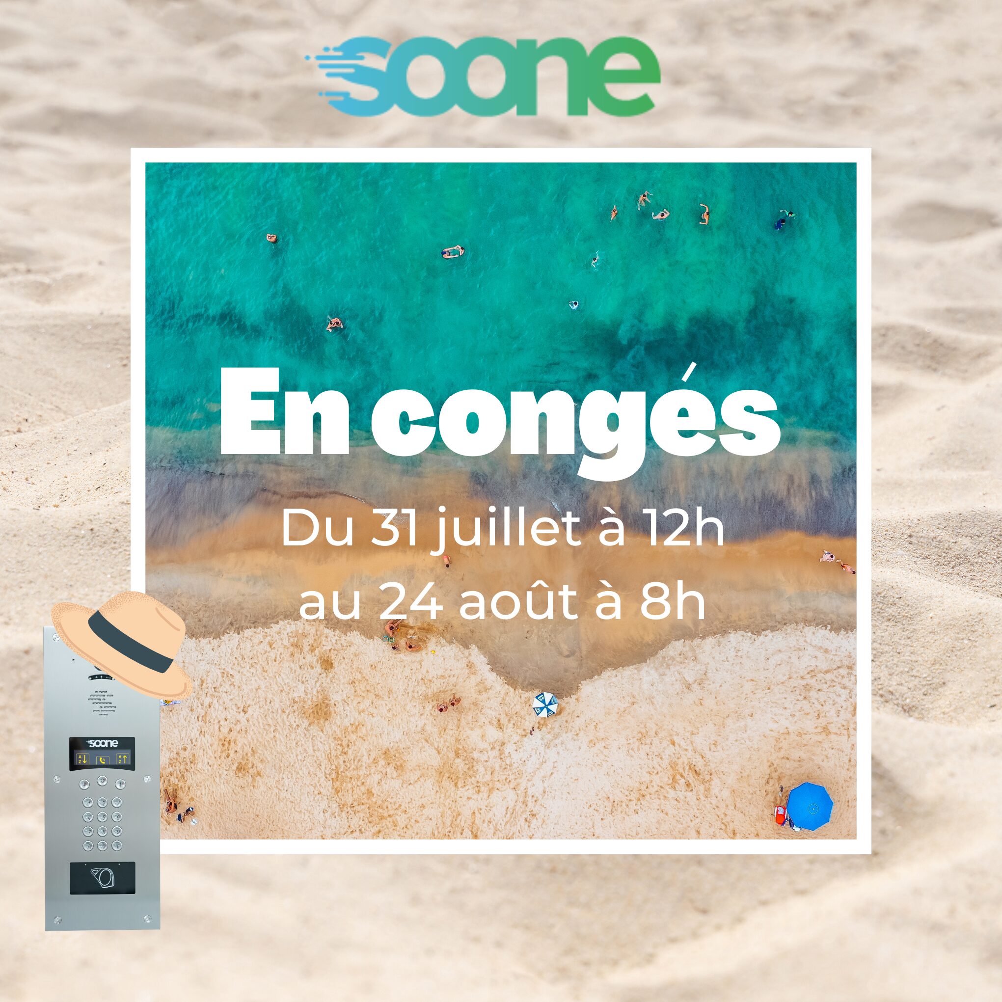 visuel soone congés 2026 été