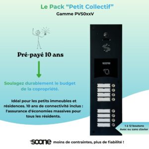 portier vidéo GSM Soone; prépayé 10 ans